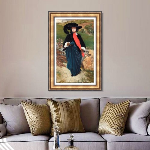 Lienzo enmarcado impresión de giclee May Sartoris por Frederick Leighton decoraciones para el hogar - Imagen 9 de 16
