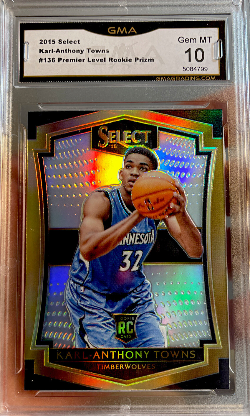 2015-16 Panini Select KARL-ANTHONY TOWNS Rookie SILVER Prizm Premier Gem Mint 10