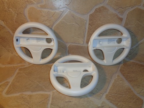 3x Original Wii Lenkräder weiß