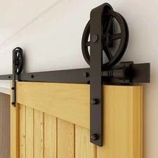 20Ft Heavy Duty Sturdy Sliding Barn Door Hardware Kit -Smoothly and Quietly -Fit