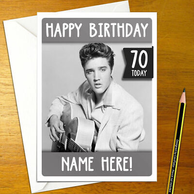 Elvis Presley Personalised Birthday Card Rock N N Roll King Personalized Ebay