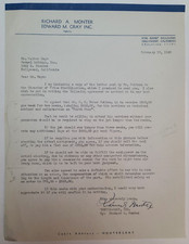 Richard A. Monter, 1943 signed Agency document regarding actor Peter Pohlenz