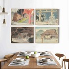 Ukiyoe Art Scenery Japanese Oil Paint Silk Canvas Poster Wall Decor Unframed U52