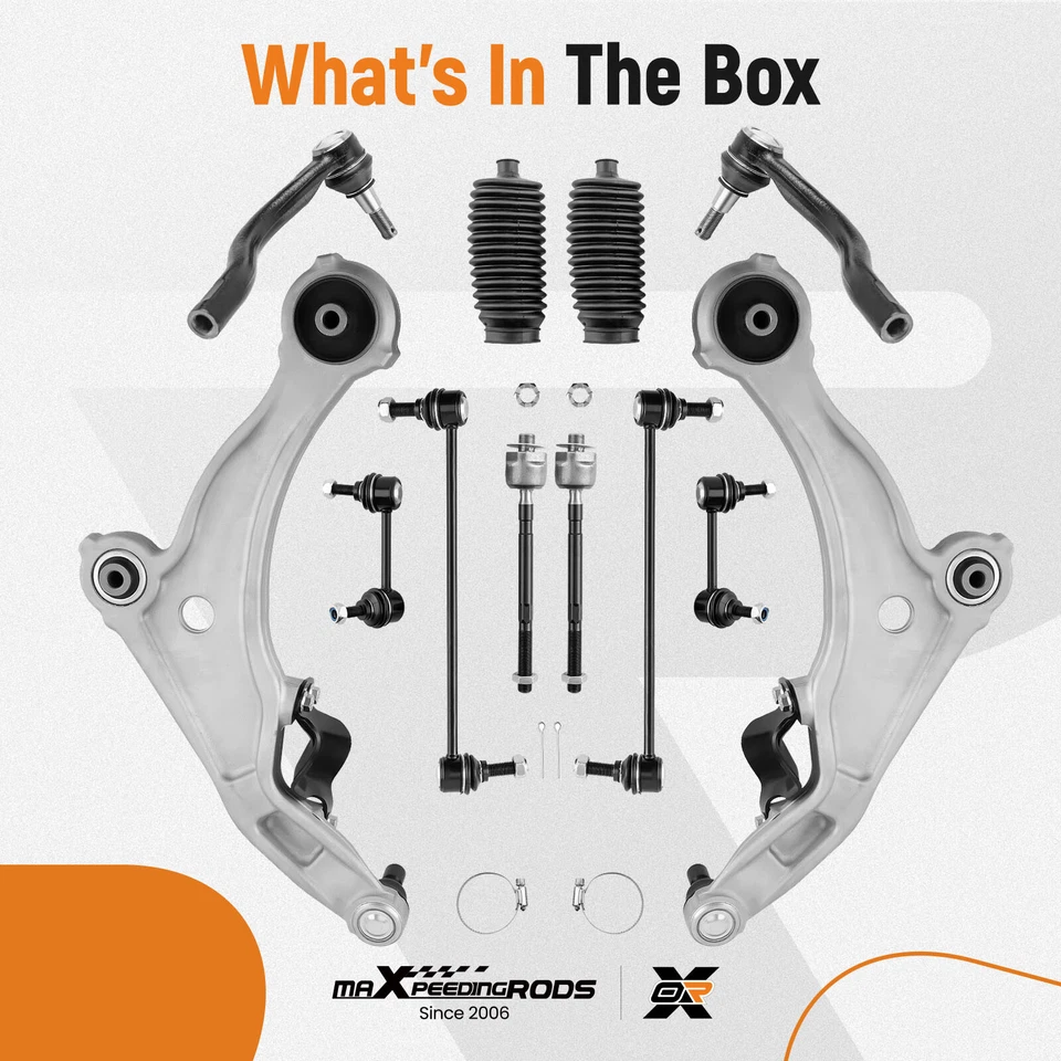 12x Front Suspension Kit Control Arm w/Sway Bar Link for Nissan Maxima 2009-2014 - Image 2 of 4