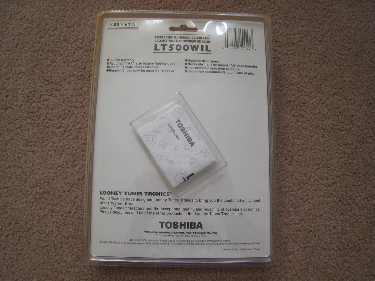 Vintage Road Runner Wile E. Coyote Looney Tunes Toshiba Calculator