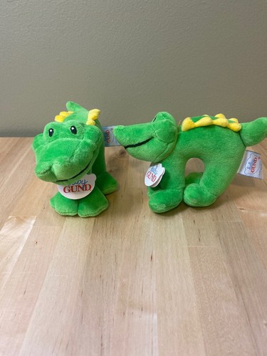 Set Of 2 Baby Gund Loopty Loop 5772 Plush Hand Rattle Toy NWT Green ...