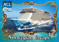 NORWEGIAN ESCAPE CRUISE SHIP PHOTO MAGNET 4 X 3 INCHES