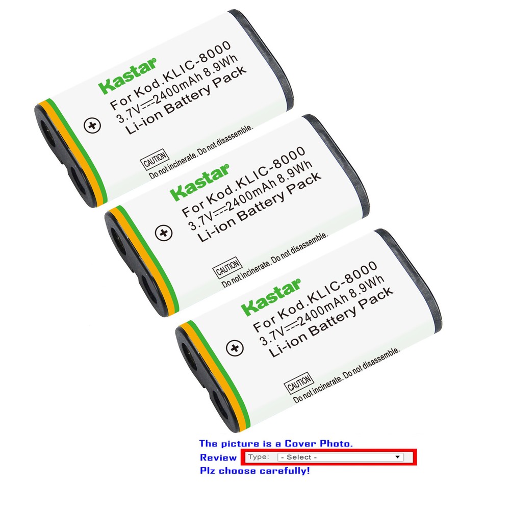 Kastar Replacement Battery for Kodak KLIC-8000 & Kodak Z885 Kodak Z1012 IS