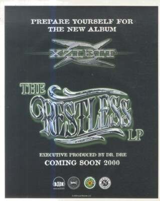 HFBK24 PICTURE/ADVERT 13X11 XZIBIT : THE RESTLESS LP ALBUM