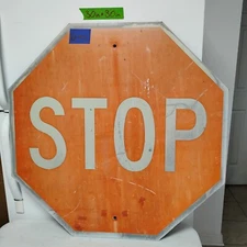 Stop Sign 30" Authentic Retired Street Traffic Road Sign Lot 12-471
