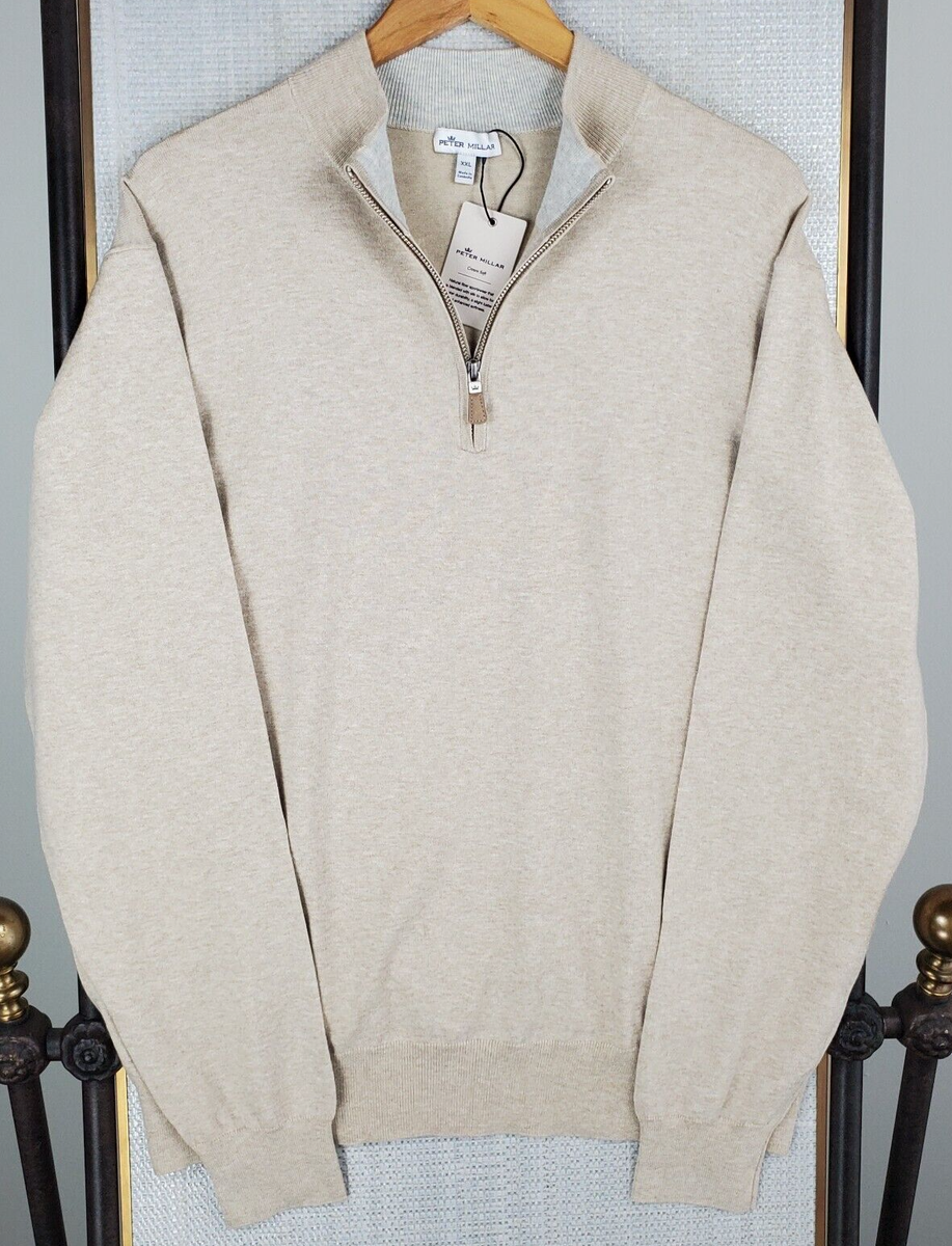 PETER MILLAR NEW $165 Size 2XL Cotton/Silk/Cashmere Mens 1/4 Zip