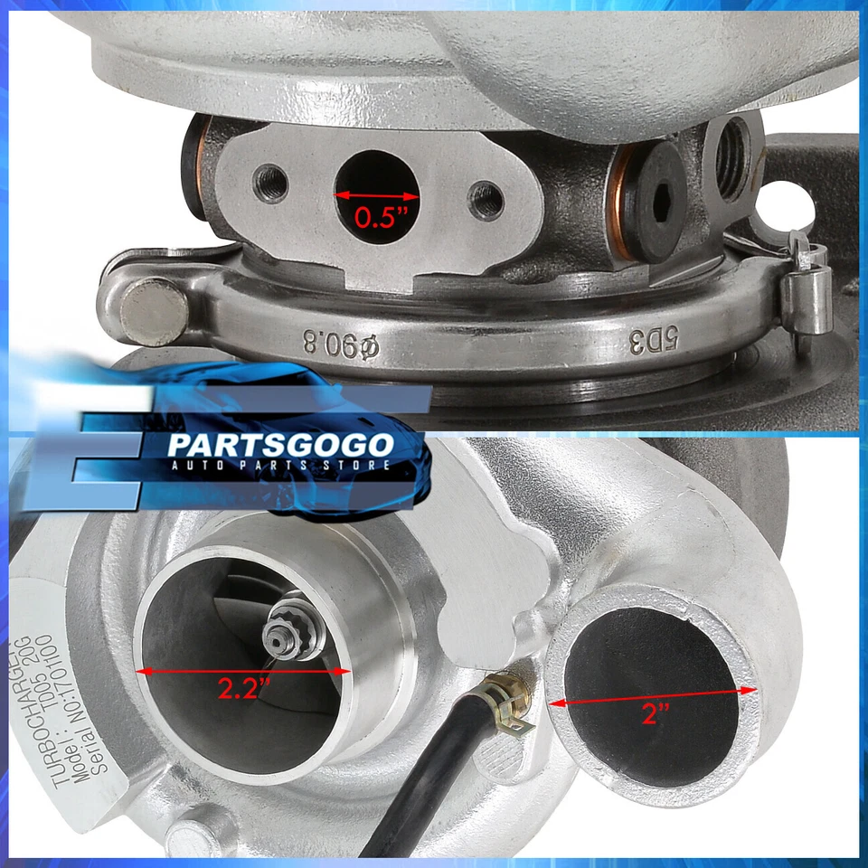 For 90-99 Eclipse 1G 2G Laser Talon 4G63T T3 Exhaust TD05 TD06 20G Turbo Charger - Изображение 2 из 4