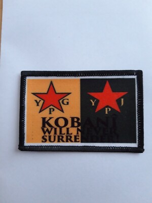 3'' YPG YPJ Peschmerga kurdische Unterstützung Sublimation Aufbügeln/Aufnähen Patch Abzeichen 