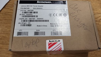 Chargeur adaptateur de voyage Lenovo 65W CC (embout