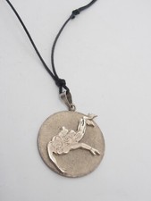 Sub : Ciondolo in Argento 925 con Sommozzatore - Pendente Subacqueo - Immersioni