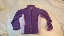 Girls Youth Columbia Full Zip Purple And Lavender Size XL 18/20