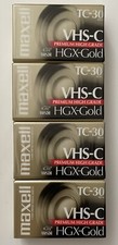Maxell TC-30 VHS-C Premium High Grade HGX-Gold Camcorder Tapes Lot Of 4 Sealed