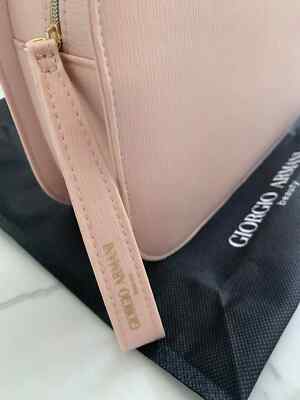 Giorgio Armani Beauty Pouch blush pink Bag cosmetic toiletry case