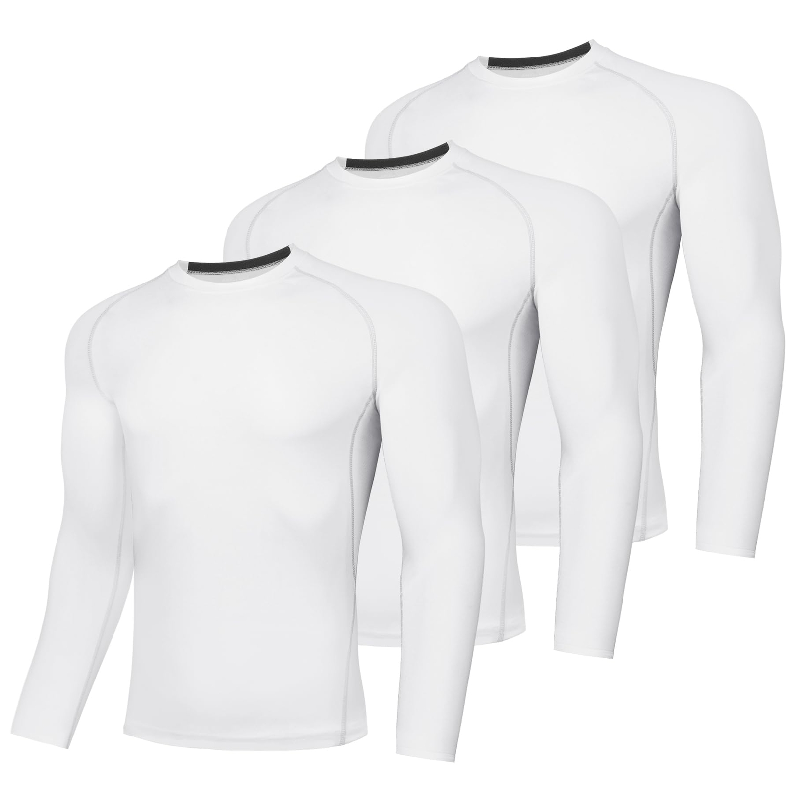 AMZSPORT Maglia Compressione Uomo Maglia Termica Manica Lunga Maglietta Pales...