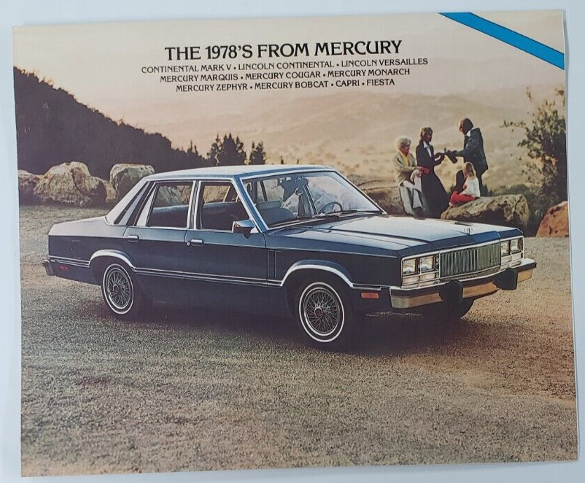 The 1978's From Mercury Cougar Bobcat Capri Car Dealership Sales Brochure Canada