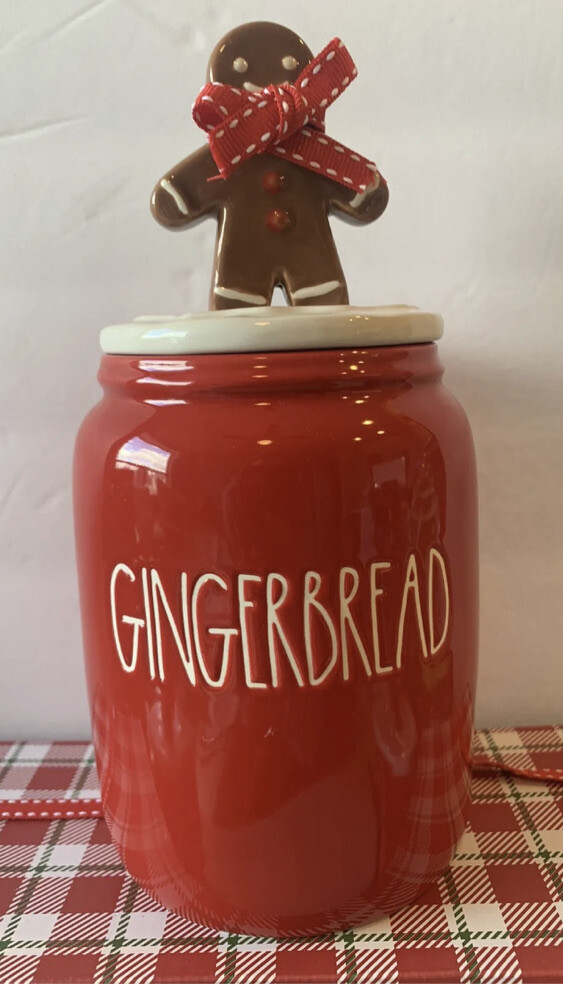 RAE DUNN “GINGERBREAD” Baby Canister w/ Gingerbread Man Topper NEW eBay