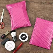 250 pcs Pink Poly Bubble Padded Envelopes Self-Sealing Mailers 6X10 (Inner 6x9)