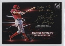 2013 Onyx Platinum Prospects Promo Auto Gold Ink 22/175 Kaleb Cowart Auto qf6