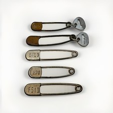 Vintage Military Laundry Safety Pins Numbered ID Tags Lot of 5 Industrial