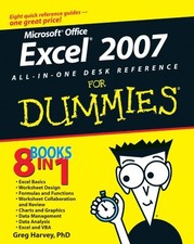 EXCEL 2007 ALL-IN-ONE DESK REFERENCE FOR DUMMIES By Greg Harvey **BRAND NEW**