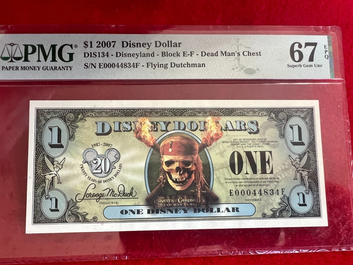 Pirates of the Caribbean Disney Dollars (1968-Now) for sale | eBay