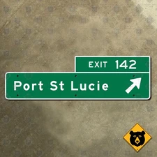 Florida Turnpike Port Saint St Lucie Exit 142 highway road sign 20x6
