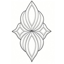 7"x11-3/4" Exquisite Clear Glass Bevel Cluster EC548