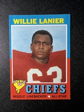 1971 Topps Football Card #114- WILLIE LANIER K.C. CHIEFS ROOKIE CARD. Pack Fresh. rookie card picture