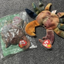 Vintage 1996 Ty Beanie Babies Claude the Crab toy lot McDonalds Happy Meal