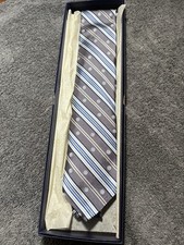 Brooks Brother Tie In Box Never Worn Gray With Stripes EUC
