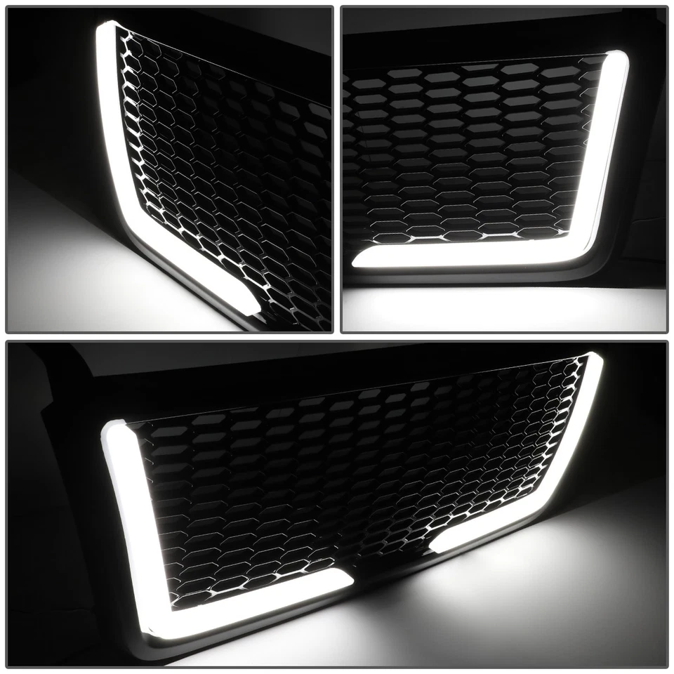 [LED DRL] PARA 04-08 FORD F-150 MALLA NIDO DE ABEJA PARACHOQUES DELANTERO CAPÓ REJILLA PARRILLA Foto 4 de 4