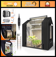 Indoor Greenhouse Grow Tent with Light, Waterproof Base & Ventilation, 18W Timer