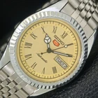 JAPAN VINTAGE REFURBISHED SEIKO 5 AUTOMATIC MENS ROMAN FIGURE WATCH a442101-1