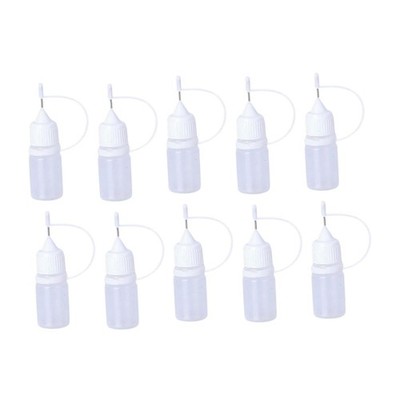 10x Nadelspitze Quetschflaschen leer für DIY Quilling Basteln Acrylmalerei