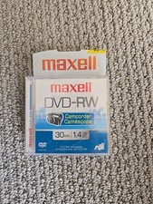 Maxell DVD-RW Camcorder Blank Disc - 30 Min 1.4 GB - 3-Pack - New Sealed