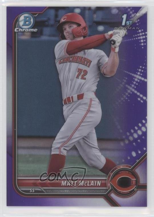 2022 Bowman Chrome Prospects Purple Refractor 92/250 Matt McLain #BCP-245 0h29