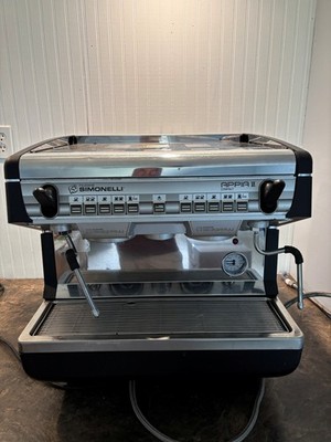 NUOVA SIMONELLI APPIA II Compact 2 GROUP ESPRESSO  COFFEE MACHINE BLACK.