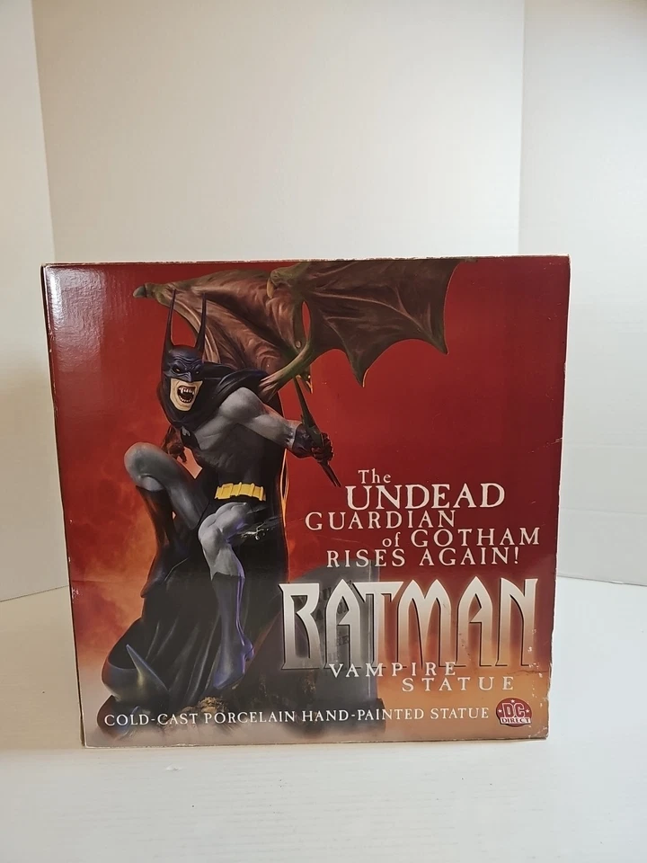Estatua de vampiro de Batman tamaño completo edición limitada DC paquete directo esculpido 1031/2800 Foto 2 de 4