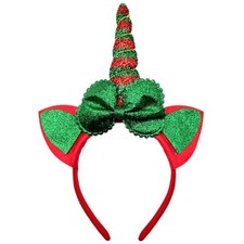 OIUUBBII St. Patrick's Day Bow Headband Glitter 1 Count Pack of 1 , B-green