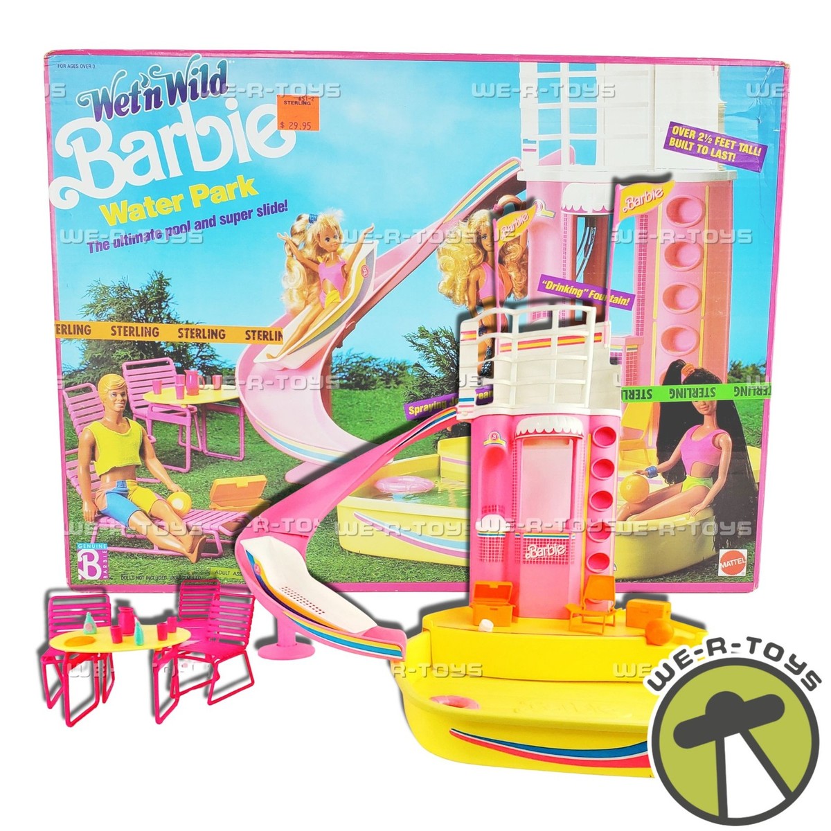 Barbie Wet N' Wild Water Park Ultimate Pool and Slide Vintage 1989