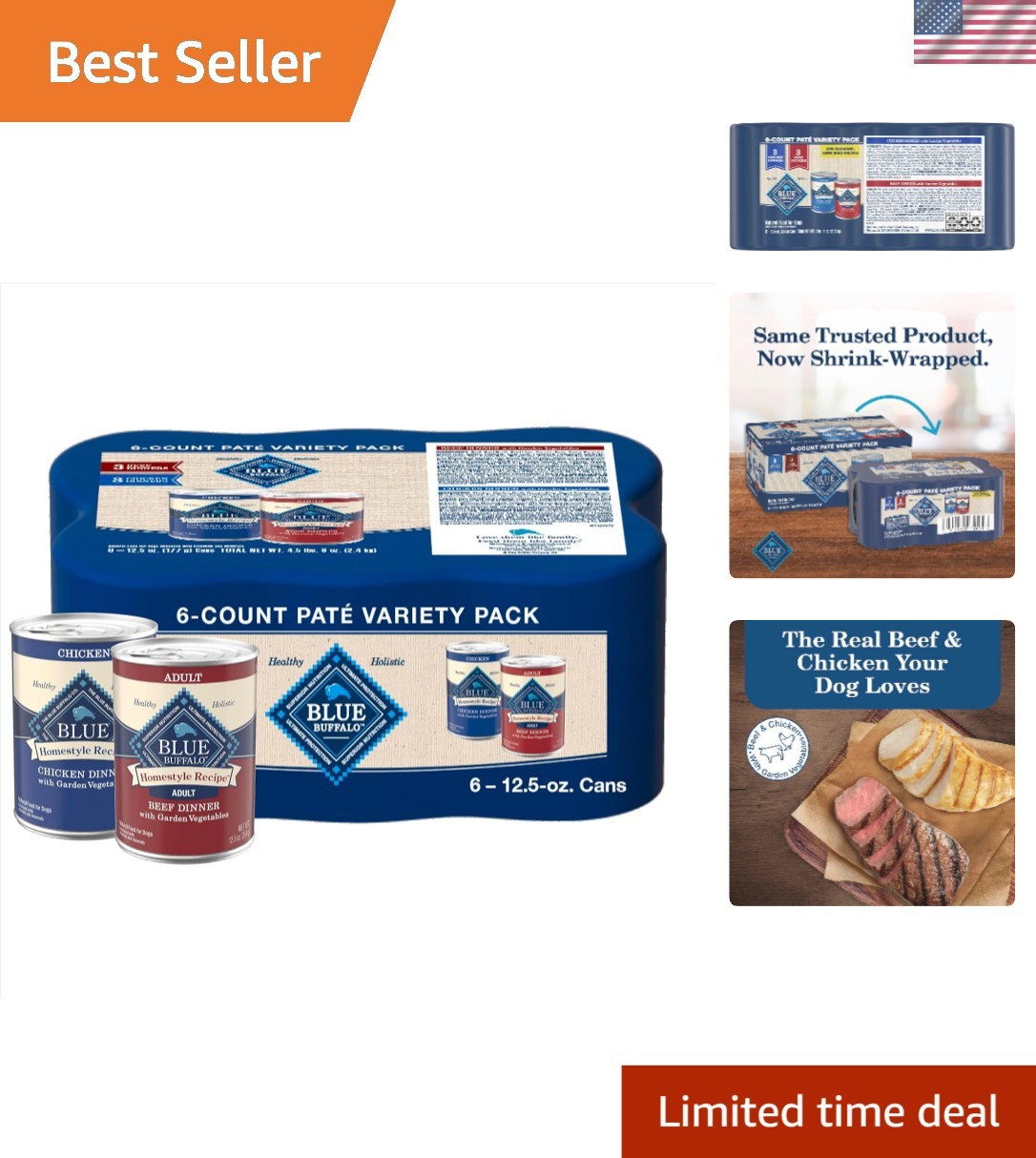 Homestyle Recipe Adult Wet Dog Food, Made with Natural Ingre