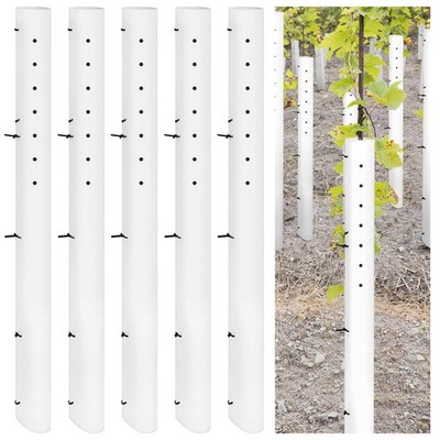 Pushglossy 5 Pack 48 Inch Tree Seedling Sapling Grow Tube Standard Vented Seedli
