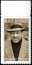 US Scott # 3557, Langston Hughes : Writer, 2002 34¢ Stamp, MNH