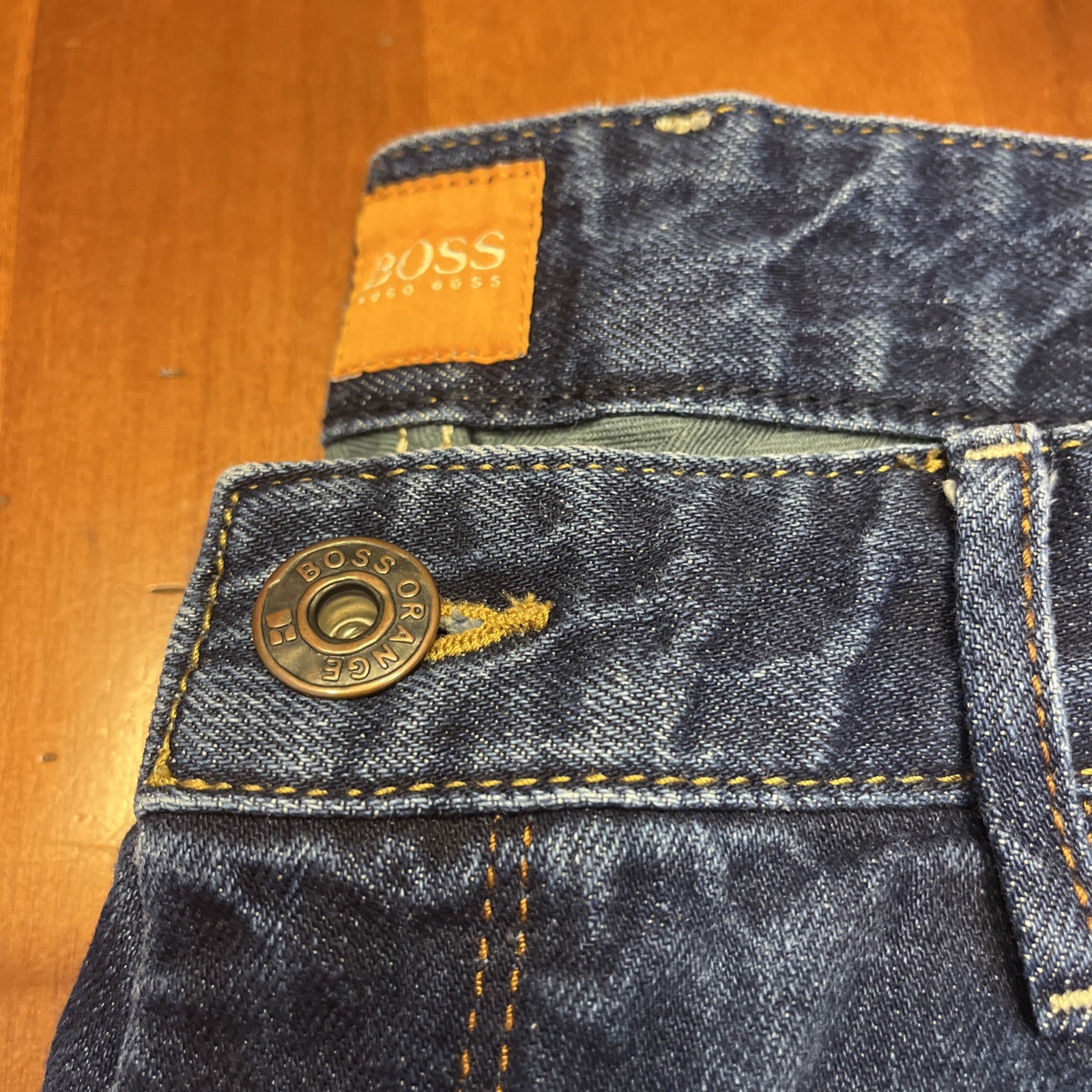 Boss Orange 24 by Hugo Boss Men's Size 36 Regular Fit Blue Denim Jeans thumbnail 2