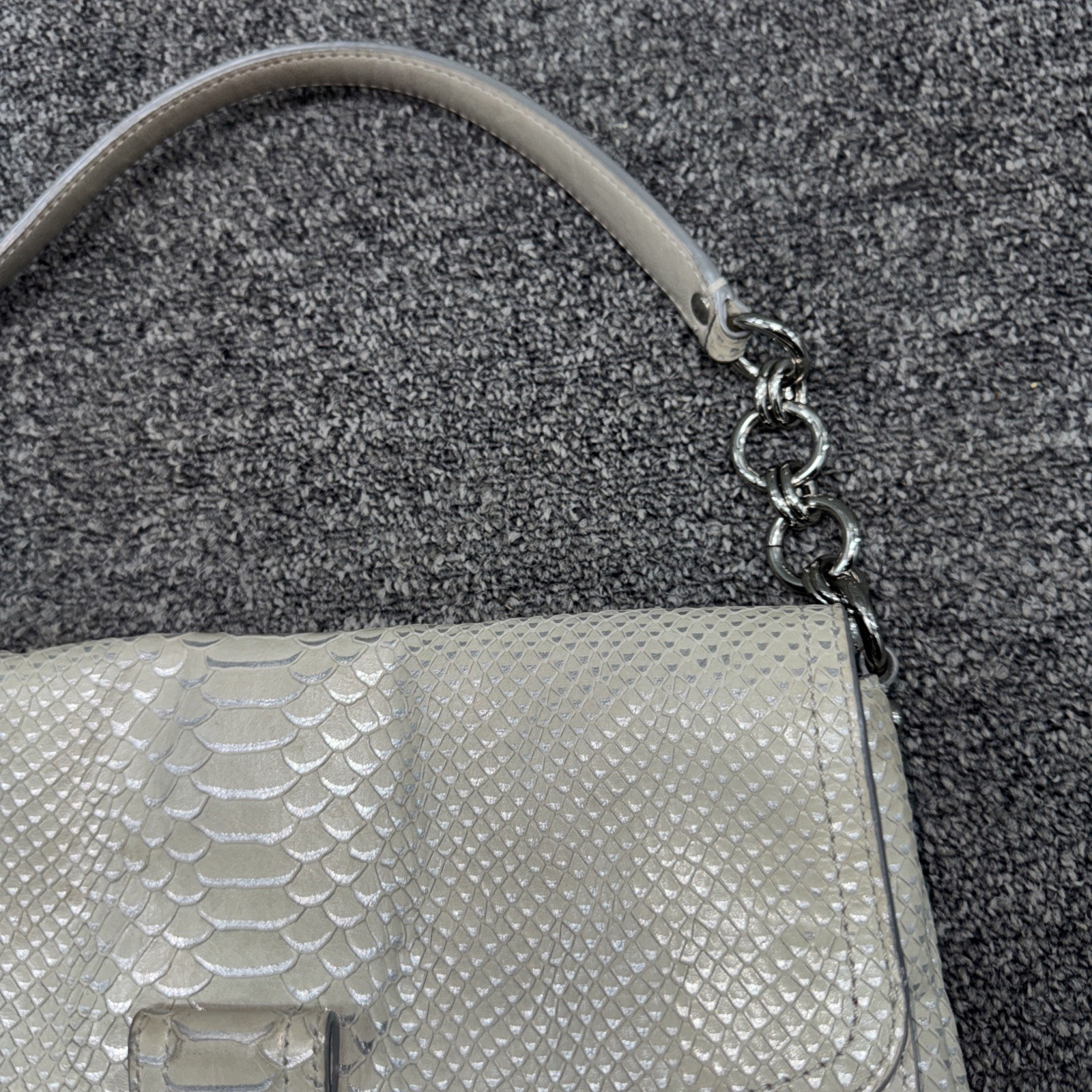 Coach Carrie Madison Pinnacle Python Embossed Lea… - image 3